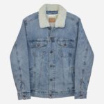 Veste sherpa en jean unisexe